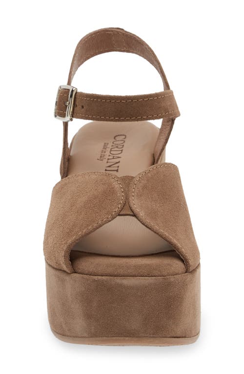 Cordani Jenna Platform Wedge Sandal In Crosta Fango