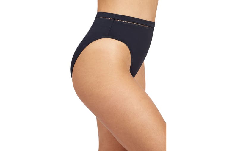 Free Sport By Gottex Champion Solid High Waist Swim Bottom In Black