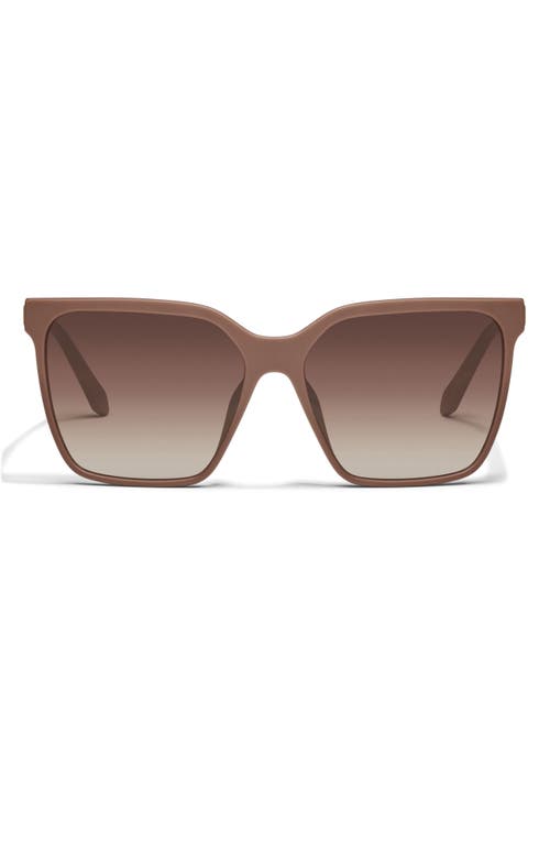 Quay Australia Level Up Remixed 52mm Gradient Square Sunglasses In Matte Doe/brown