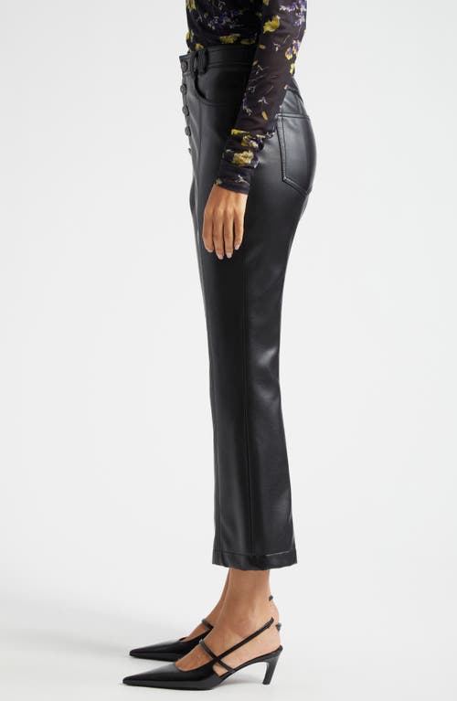 Shop Cinq À Sept Wallace Faux Leather Crop Pants In Black