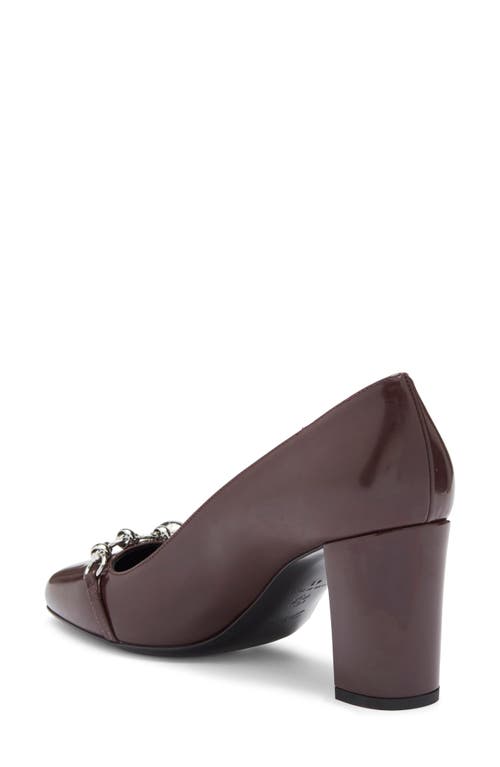 Longchamp Chain Strap Pump In Aubergine