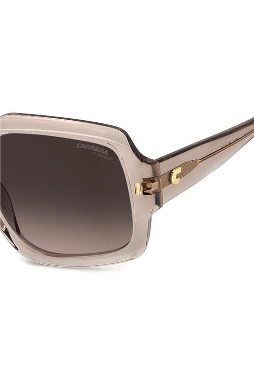Carrera Eyewear 56mm Gradient Square Sunglasses In Nude/brown Sf