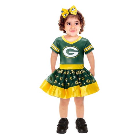 Outerstuff Girls Newborn & Infant White Green Bay Packers Spreading Love Bodysuit and Tutu Leggings Set