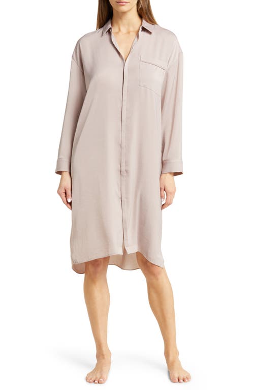 barefoot dreams Satin Nightshirt in Feather