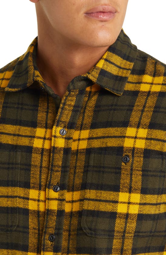 Shop Schott Two-pocket Long Sleeve Flannel Button-up Shirt In Spruce