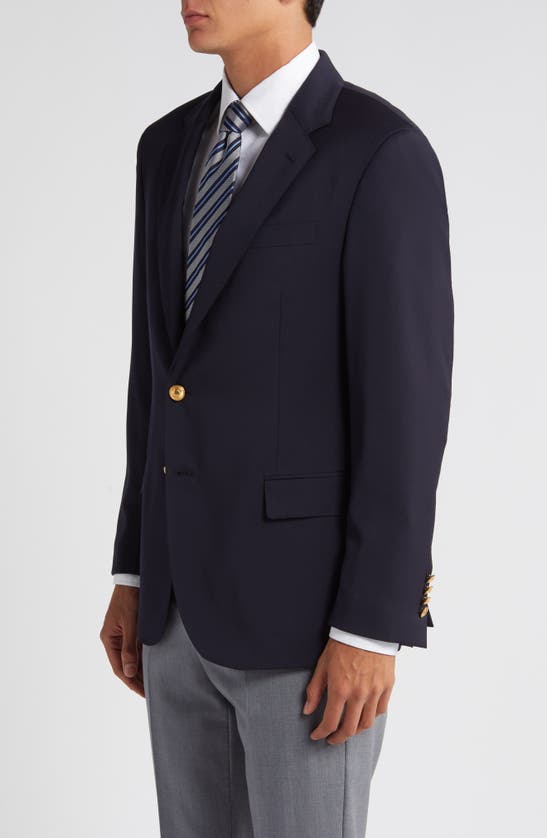 Shop Polo Ralph Lauren Trim Fit Navy Wool Sport Coat In Classic Navy