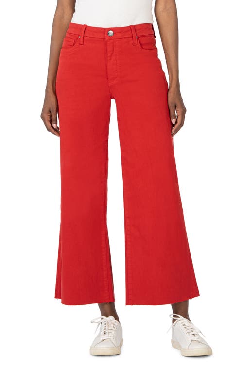 KUT from the Kloth Meg Raw Hem High Waist Ankle Wide Leg Jeans at Nordstrom,