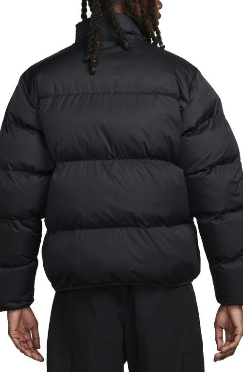 Shop Nike Club Water Repellent Primaloft® Insulated Puffer Jacket In Black/white