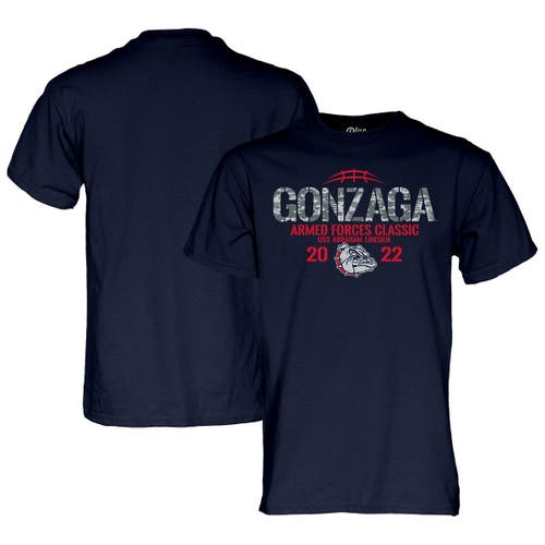 Men's Blue 84 Navy Gonzaga Bulldogs 2022 Armed Forces Classic T-Shirt