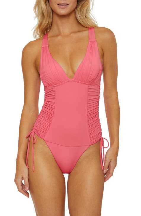 Cinched-Tie One-Piece Swimsuit