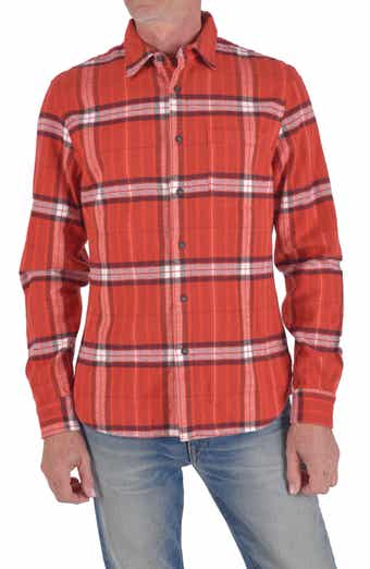 Lucky Brand Plaid Stretch Flannel Snap-Up Western Shirt - ShopStyle