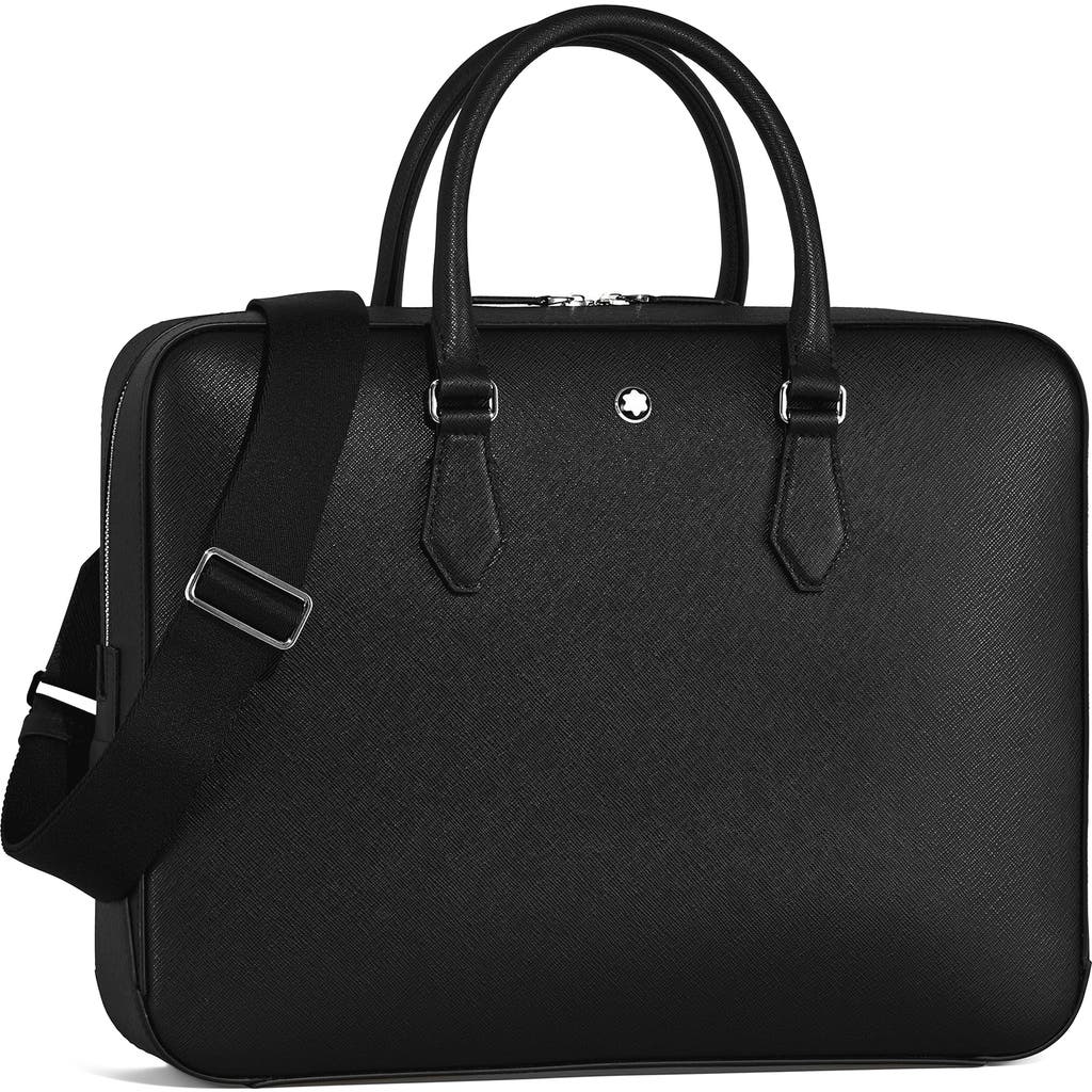 Montblanc Sartorial Medium Leather Document Case In Black