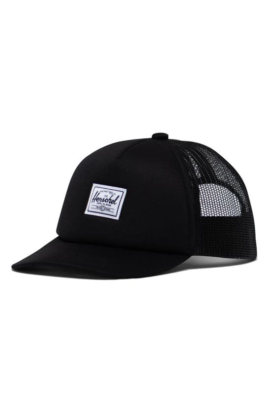 Herschel Supply Co. Babies' Whaler Mesh Trucker Hat In Black Classic Logo