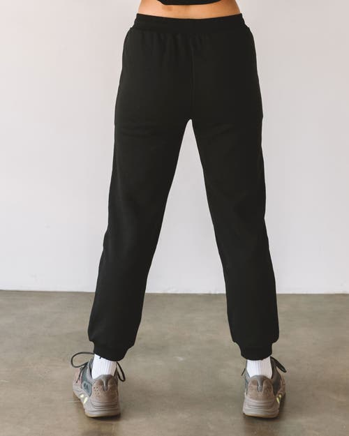 Shop Rebody Active Rebody Lifestyle French Terry Sweatpants In Metropolis Black/slate