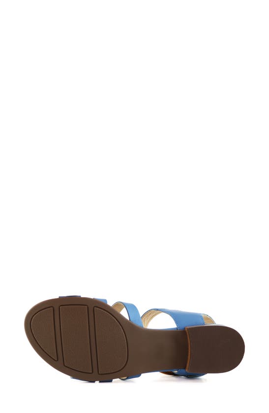 Marc Joseph New York Parkside Ave Sandal In Atlantic Blue Svelte Grainy