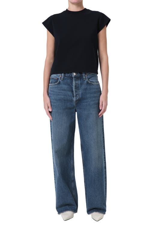 Agolde Harper Jeans Mid Rise Relaxed Straight Jeans Echo In Essence