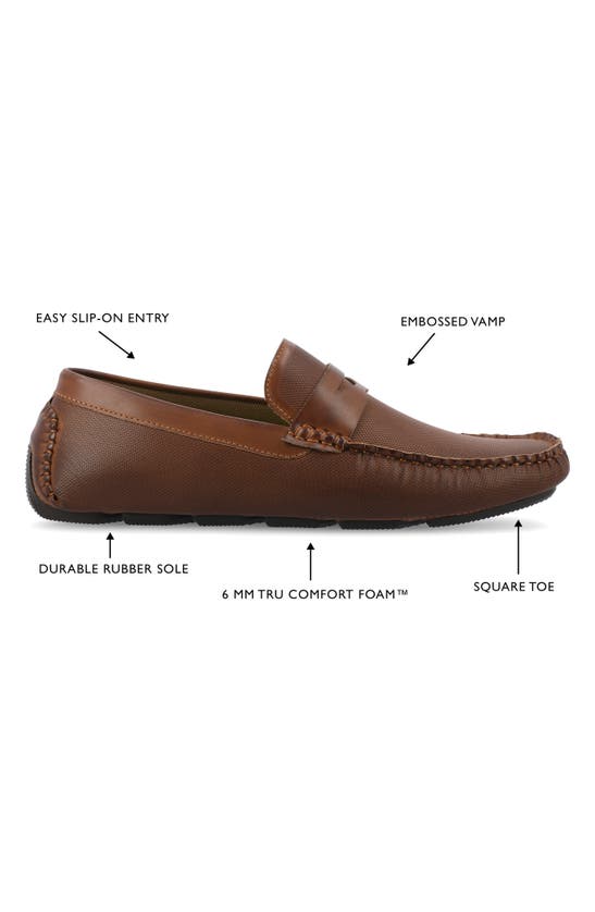 Vance Co. Isaiah Driving Loafer In Brown