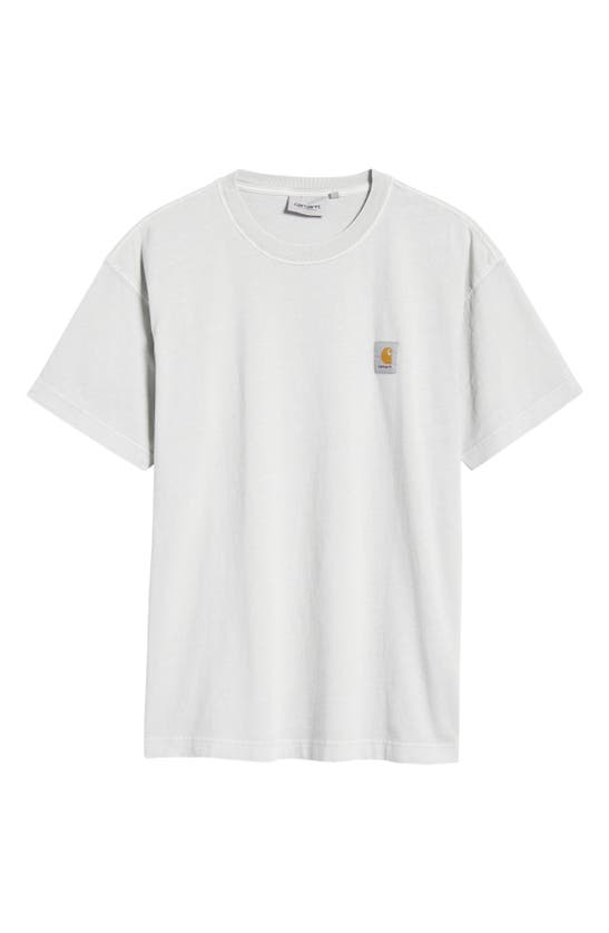 Shop Carhartt Nelson Oversize Logo Patch T-shirt In Sonic Silver Garmen