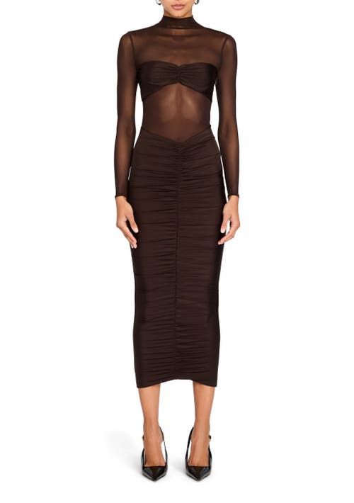 Shop Ser.o.ya Levina Dress In Ash Brown