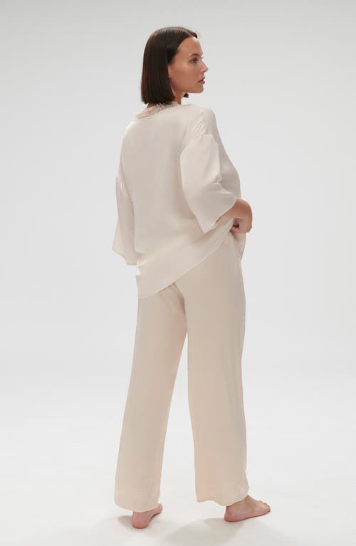 Simone Perele Satin Secrets Lounge Pants In Sakura Pink
