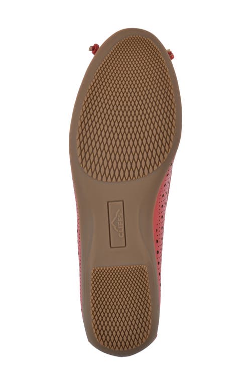 Cliffs By White Mountain Cheryl Ballet Flat In Red/burnished/smooth