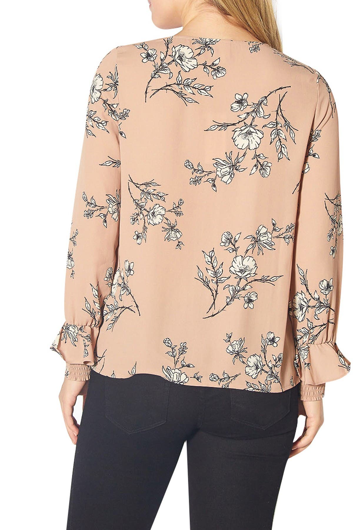 ruffle cuff blouse