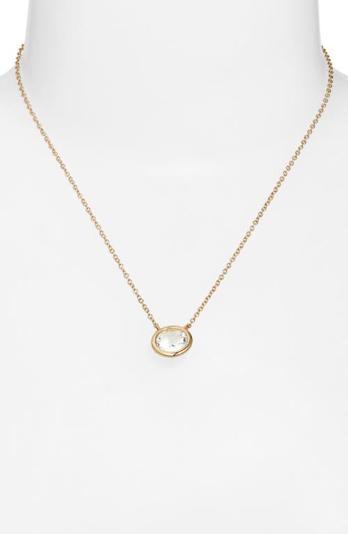 NORDSTROM NORDSTROM ROUND CUBIC ZIRCONIA PENDANT NECKLACE