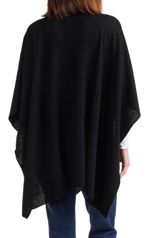 Bruno Magli Boat Neck Wool & Cashmere Poncho In Black