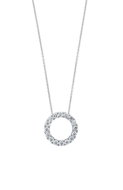 Bony Levy Audrey Diamond Circle Pendant Necklace in 18K White Gold at Nordstrom