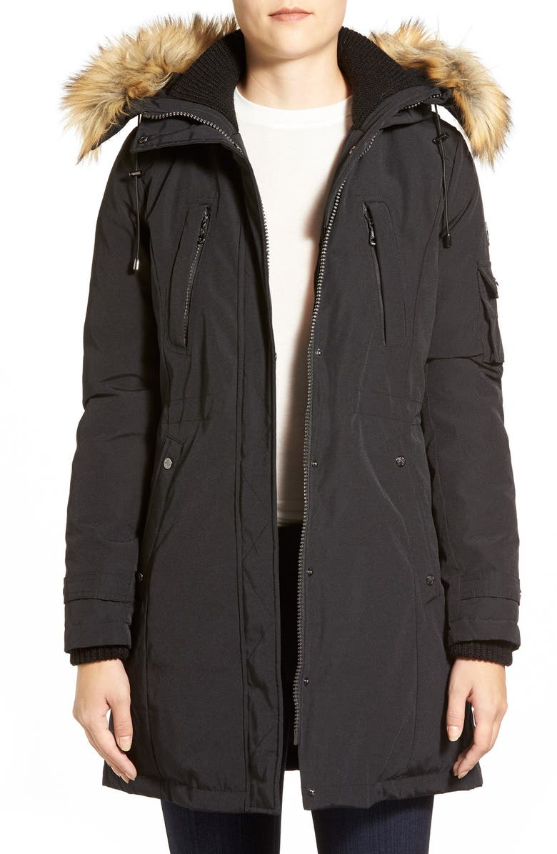 Vince Camuto Faux Fur Trim Down & Feather Fill Parka | Nordstrom