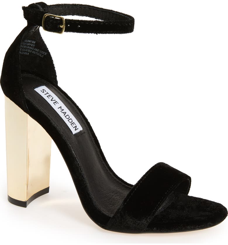 STEVE MADDEN Carrson Strappy Sandal, Main, color, BLACK VELVET