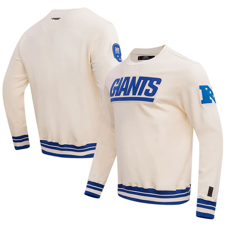 Shop Pro Standard Cream New York Giants Retro Classics Fleece Pullover Sweatshirt