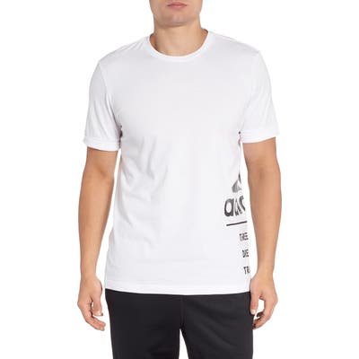 Adidas 3-Stripes Wraparound Graphic T-Shirt, White