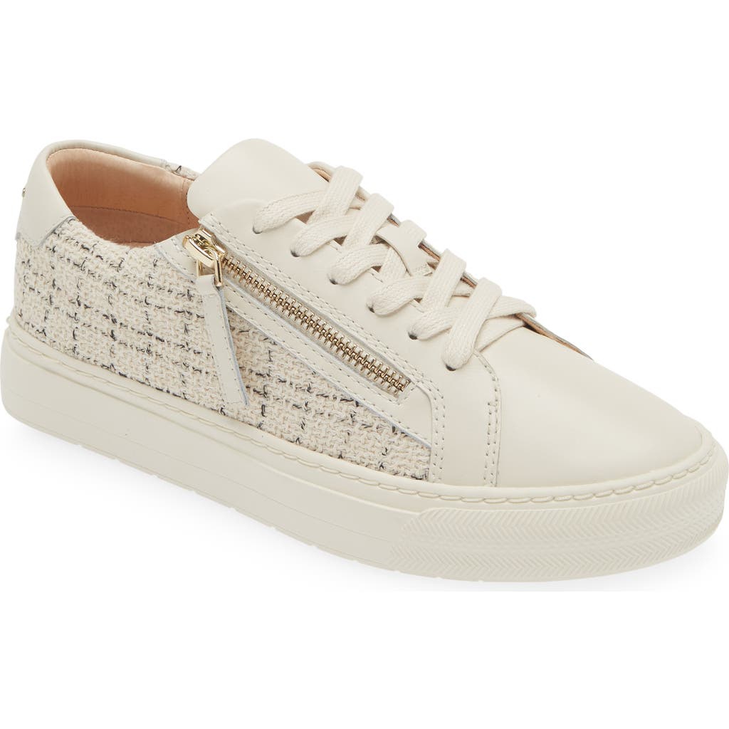 Frankie4 Billie Zip Sneaker In Chalk/tweed