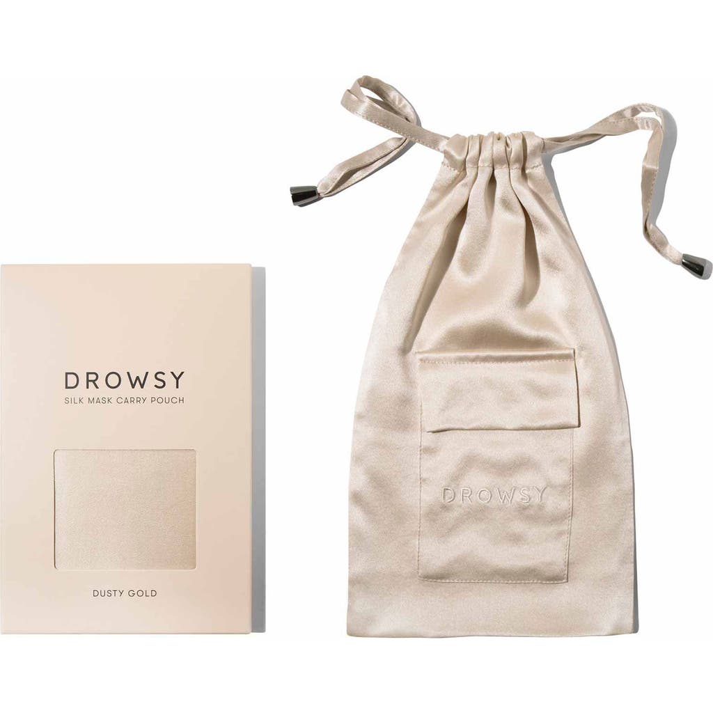 Drowsy Sleep Co . Silk Carry Pouch In Dusty Gold