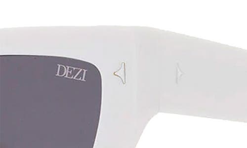Dezi Switch 55mm Square Sunglasses In White/dark Smoke