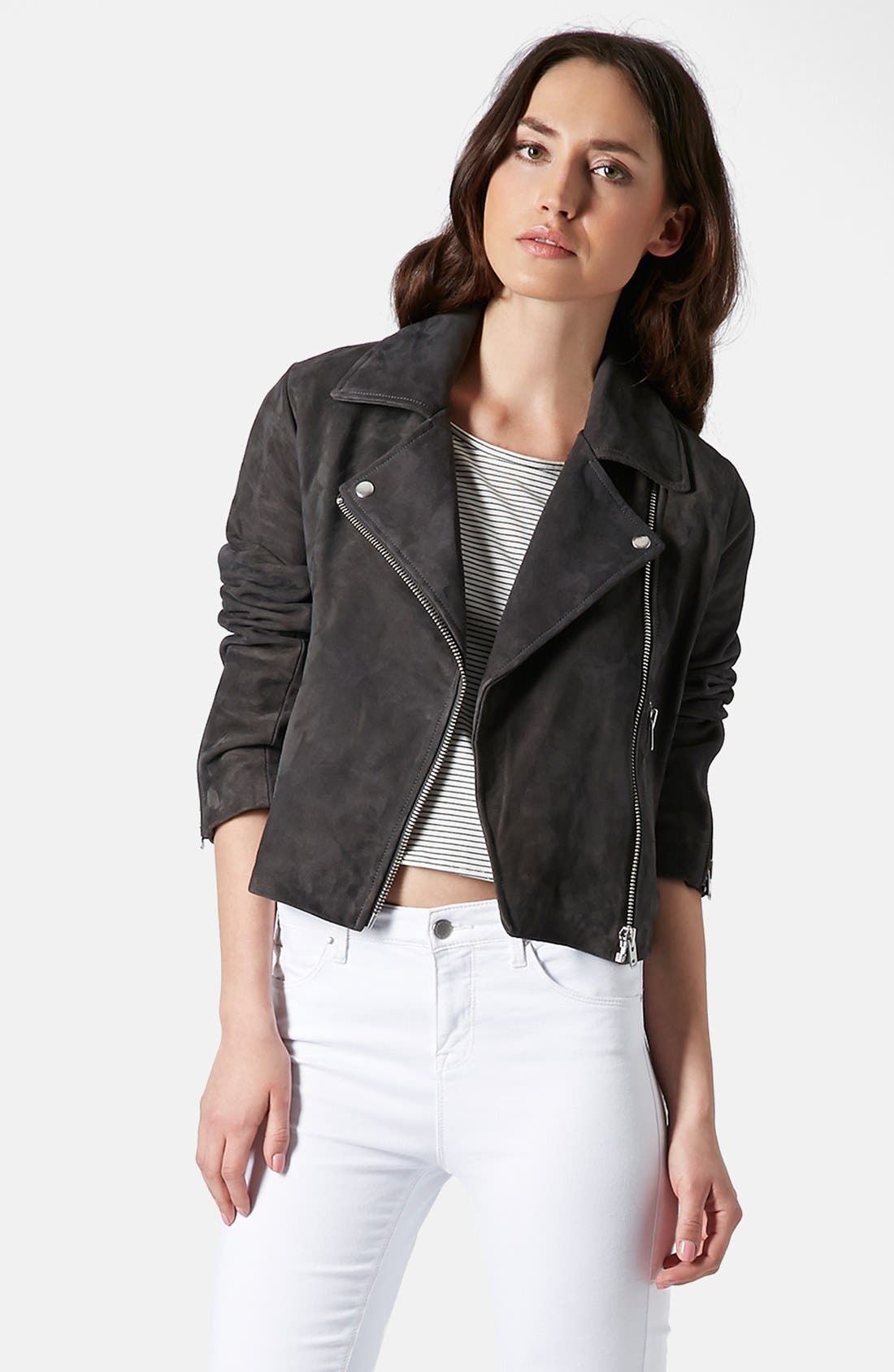 Suede Biker Jacket Nordstrom