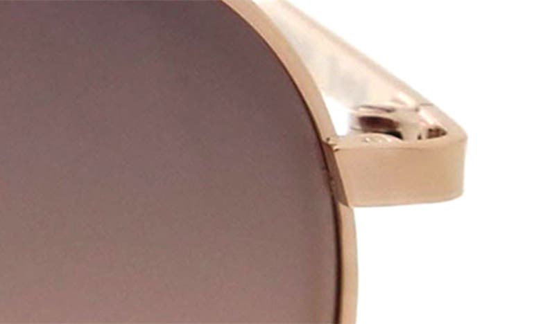 Shop Hurley Small Enamel Accented Round Sunglasses In Rose Gold