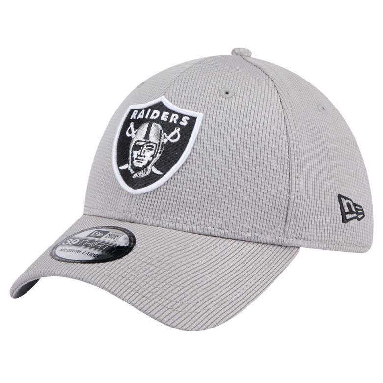 Shop New Era Gray Las Vegas Raiders Active 39thirty Flex Hat
