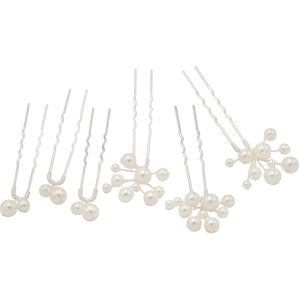Brides And Hairpins Brides & Hairpins Wrenlee Set Of 6 Hair Pins In Silver