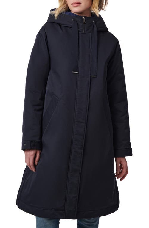 Shop Bernardo Hooded Raincoat With Removable Hooded Bib In Deep Ocean