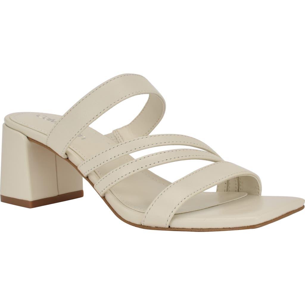 Calvin Klein Pretty Slide Sandal In Ivory