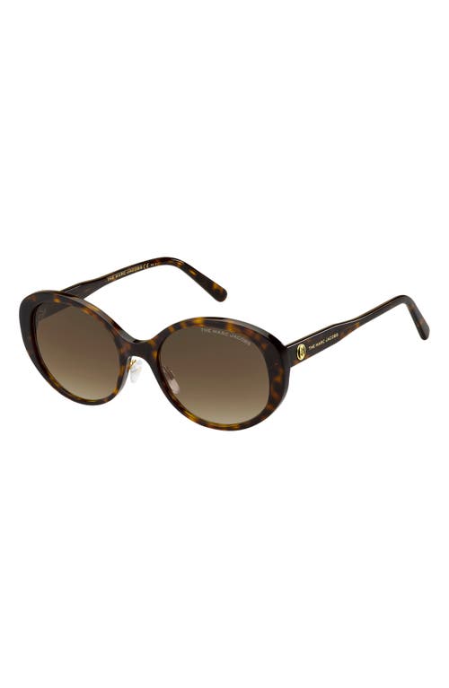 Shop Marc Jacobs 54mm Gradient Round Sunglasses In Havana/brown Gradient