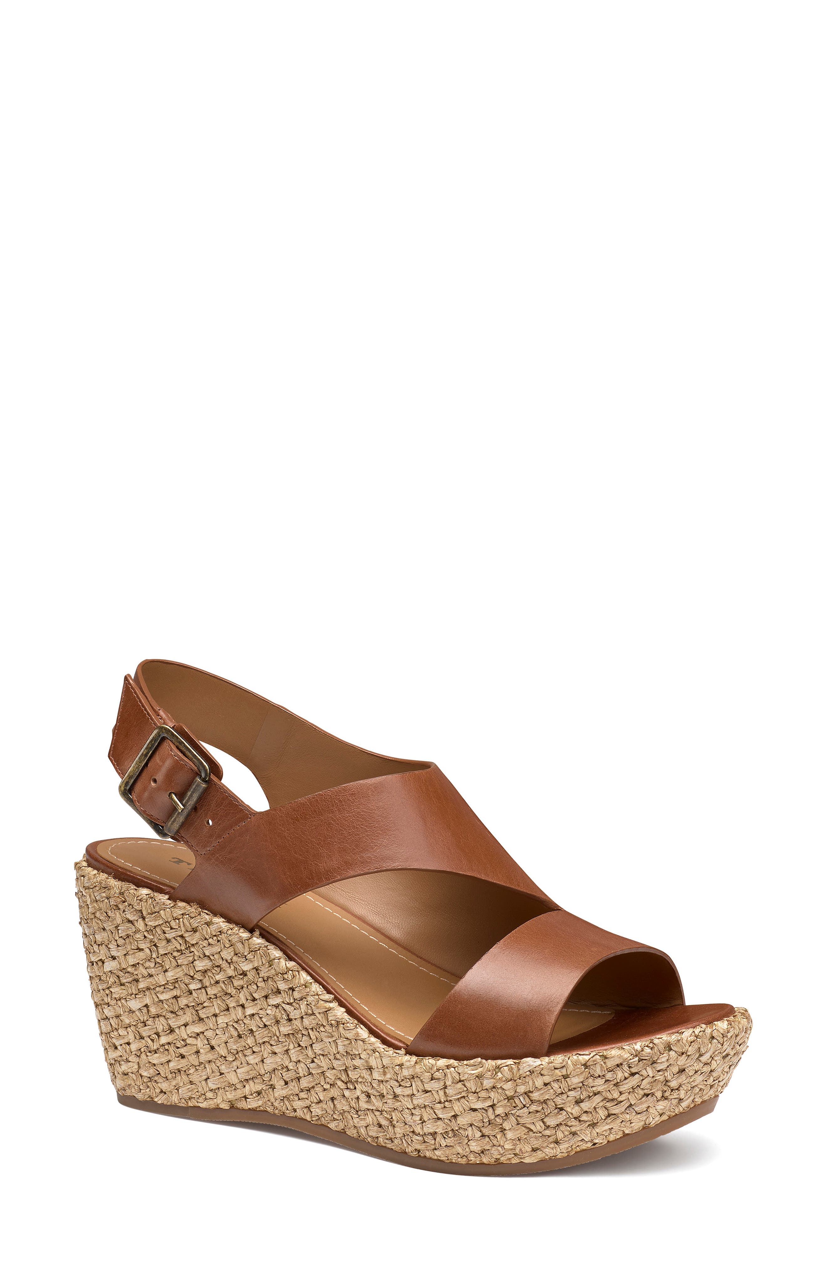 Trask Paula Espadrille Sandal In Cognac Leather ModeSens