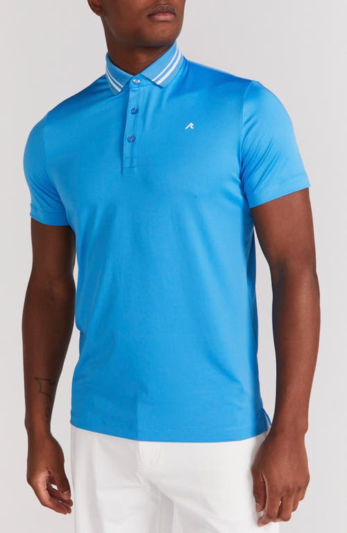 Shop Redvanly Cadman Performance Golf Polo In Malibu Blue