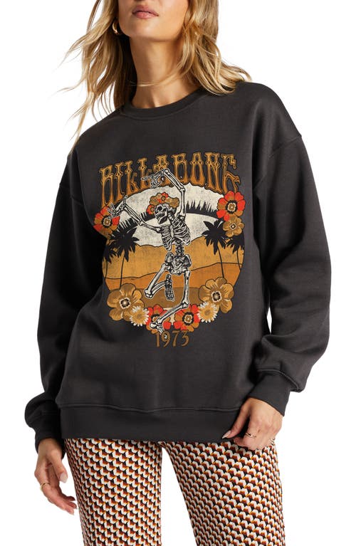 Billabong Energy & Wisdom Graphic Sweatshirt in Off Black at Nordstrom, Size X-Small