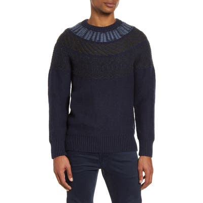 French Connection Regular Fit Fair Isle Sweater, Blue