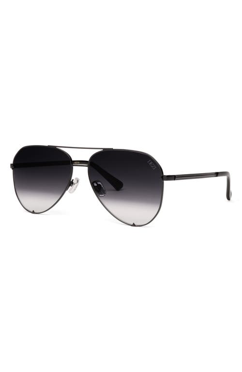 Shop Dezi Blueprint 60mm Aviator Sunglasses In Matte Black/black Fade