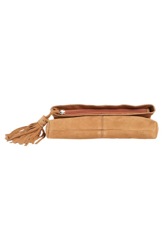 Leith Suede Clutch In Cognac