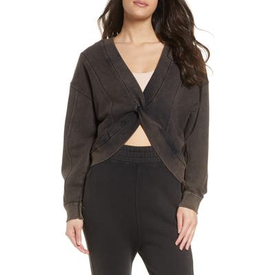 Free People Fp Movement Go For Gold Reversible Sweatshirt, Black